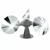 OFFO Windrad Vogelabwehr, Taubenabwehr Windspiel Specht Abwehr, 360°Reflexion Bewegliches Vogelschreck, Kunststoff Basis für Fassade, Balkon, Garten, 1Stück.