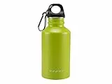 BEPER C102BOT003 Stahlwasserflasche 500 ml mit Karabinerhaken, Grün