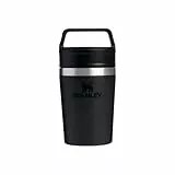 STANLEY 1913 Cafe Kaffeebecher To Go 0.23L - Hält 3 Stunden Heiß - 4 Stunden Kalt - Edelstahl Thermobecher - Spülmaschinenfest - Einfacher Tragegriff - Coffee To Go Becher - Black