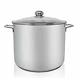 Krüger Edelstahl-Jumbotopf - Kochtopf mit Deckel zum Sichtkochen - energiesparender Kapselboden - ideal für Feste, Partys und den alltäglichen Gebrauch (Jumbotopf - 17 Liter)