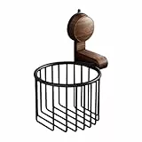 Suction Cup Walnut Paper Towel Holder, No Drill Wall Mount Suction Cup Organizer Holder, Easy On/Off Clip‑On Design for Tile, Glass & Metal Surfaces Organizer for Kitchen & Bath (1pc)
