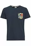 Blend Florens Herren T-Shirt Kurzarm Shirt mit Print und Rundhalsausschnitt, Größe:L, Farbe:Navy (70230)