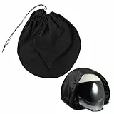 TIESOME Helmtasche, 50 X 45 cm Universal Helmbeutel Mit Fleece Gefüttert Schwarz Helmrucksack Tasche Mit Kordelzug Helmbeutel Motorrad Für Skihelme Fahrradhelme Reithelme Basketball Usw