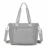 JIANLINST Damen Handtasche Schultertasche Umhängetasche, Grau