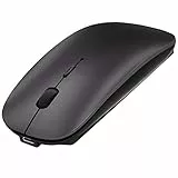 AE WISH ANEWISH Bluetooth Maus fur Laptop/iPad/iPhone/Mac (iOS 13.3.2 und höher) / PC/Tablet, Wiederaufladbare Leise Mini Maus für Windows/Linux, 3 DPI Einstellbar Grau