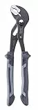 kwb Wasserpumpenzange, 240 mm mit Satin-Finish, 2-Komponentengriff mit Handschutz, Feinverstellung, Durchsteckgelenk, langlebig, entspricht DIN ISO 8976