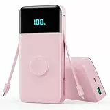 Trswyop Power Bank 26800mAh mit i-Watch Ladegerät, 25W PD+QC4.0 Powerbank mit 2 Kabel Schnelles Aufladen USB C Externe Akku, 5 Ausgängen Kompatibel mit Apple Watch, iPhone, Huawei, Samsung, Tablet
