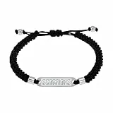 Amor Scorpions by Identarmband Edelstahl Nylon Unisex Damen Herren Armschmuck, 18-24 cm, Silber, Kommt in Schmuck Geschenk Box, 2040518