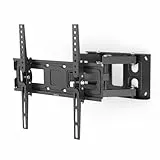 Hama TV Wandhalterung schwenkbar, neigbar, ausziehbar (TV Wandhalterung 32-65 Zoll, VESA 100x100 bis VESA 400x400, bis 40kg, mit Fischer-Dübeln) schwarz