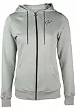 Gorilla Wear Pixley Zipped Hoodie - hellgrün - leicht funktionell Oberteil Pullover mit Logo Reissverschluss zum Sport Alltag Freizeit Workout Training bequem atmungsaktiv aus Baumwolle Polyester, XS