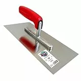 WERKFIT Profi Glättekelle 280x130mm - Rostfreie Glättspachtel aus Edelstahl -Ergonomische Putzspachtel mit Softgriff - Hochwertige Traufel in Österreich produziert