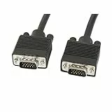 Lanberg CA-VGAC-10CC-0150-B Vga (15Pol) Stecker auf Vga (15Pol) Stecker Kabel mit Ferritenkern, 15m schwarz