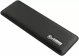 Glorious Gaming Padded Keyboard Wrist Rest (Kompakt, 17 mm stark) - Gesteppte Ränder, Glatte Stoffoberfläche, rutschfeste Gummibasis, mittlere Festigkeit, 300 x 100 x 17 mm - Schwarz