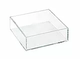 WENKO Kosmetik Organizer Femme Tray square - Make-Up Organizer, Kosmetik-Aufbewahrung , Acryl, 15 x 5 x 15 cm, Transparent