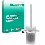 hansgrohe AddStoris - Toilettenbürste mit Halter, Toilettenbüstenhalter für Wandmontage, WC-Bürste mit Halter, verdeckte Befestigung, Badezimmer Zubehör, Chrom, 41752000