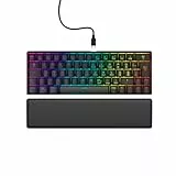 uRage Gaming-Keyboard Exodus 760 Mechanical Mini, Tastatur mit Abnehmbarer Handballenauflage, Full-RGB-Beleuchtung, Gaming-Software, kompaktes Format, Outemu Red Switches, QWERTZ-Layout, in schwarz