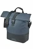 Basil Cove Fahrradtasche Gepäckträger – Wasserdicht 14-16L – Reflektierend – aus Recyceltem Material – MIK Kompatibel – 29X14.5X36 cm – Blau/Weiß