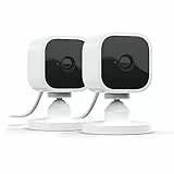 Blink Mini – Kompakte, smarte Plug-in-Überwachungskamera für innen, 1080p-HD-Video, Nachtsicht, Zwei-Wege-Audio, Bewegungserfassung; einfache Einrichtung, funktioniert mit Alexa – 2 Kameras (weiß)