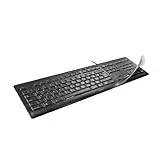 CHERRY WetEx, Flexibe Tastatur-Schutzfolie für CHERRY Stream Fullsize-Tastaturen, ANSI-Layout, Schutz vor Verschmutzung durch Flüssigkeiten, Staub, Fremdkörper