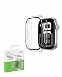 Belkin ScreenForce TemperedCurve 2-in-1 Apple Watch Series 10 Schutzhülle (46 mm), Apple Watch Displayschutz mit Schutzrand, Hülle für Series 10, Schutzfolie aus Hartglas mit 360˚-Schutz -durchsichtig
