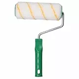 ToolSpace Farbroller für Wandfarbe Profi 18cm, Farbwalze, Malerrolle für Wandfarbe, Fassadenfarbe, Malerwalze, Kurzflor, Malerbedarf mit Griff aus Kunststoff, Fassadenroller, Malerset
