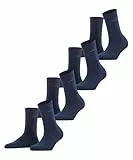 ESPRIT Damen Socken Solid W So Baumwolle einfarbig Multipack, Blau Marine 6120, 36-41