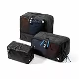 tomtoc Koffer Organizer Set, 3-teiliges Packing Cubes Compression, Geruchsabweisende Packwürfel, Reise Gadgets Kofferorganizer, Travel Essentials Packtaschen, Rucksack Organizer, Urlaub Must Haves