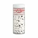 RUF Zucker-Augen, essbare Deko-Augen zum Verzieren von Cookies, Muffins, Cupcakes & Törtchen, für Halloween, Weihnachten & Kinder-Geburtstage, 1 x 75g