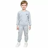 deiko Kinder Jungen Mädchen Unisex Kleidung%100 Baumwolle Outfit Kinder Kleidung Set | 2tlg langärmliges Oberteil und Hose mit Taschen