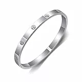 GILIEYER Edelstahl Armband Klee, Liebe und Freundschaft Cubic Zirkonia Kreuz - Fashion Mode