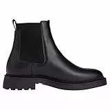 Tommy Hilfiger Herren Chelsea Boots Comfort aus Leder, Schwarz (Black), 45