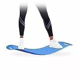 Relaxdays Twist Board, handliches Balance Board für Ganzkörpertraining, belastbares XL Workout Board bis 150 kg, blau