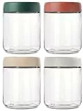 MHDCLY 4er Set Overnight Oats Gläser mit Deckel - 500ml Meal Prep Boxen Glas - Müslibecher To Go & Einmachgläser mit Schraubdeckel für Marmelade - Mason Jars Glasbehälter zum Einmachen & Einlegen