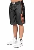 Gorilla Wear Wallace Mesh Shorts Bodybuilding Short Old School doppelgrößen weiter Schnitt (DE/NL/SE/PL, Alphanumerisch, XXL, 3XL, Regular, Tall, grau/orange)