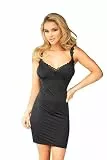 Kalimo Nachthemd Wai |Romantisches Damen Wäsche | Nachtwäschel | Nachtwäsche | Damen | Farbe: Schwarz | Größe: S | Material: Microfibra