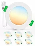 BOJIM LED Spots 230V Flach für Bad, Einbaustrahler LED 55mm - 68mm Lochmaß, Deckenspots 4W, IP44 Wasserdicht, Warmweiß Neutralweiß Kaltweiß, Einbauleuchten für Küche Wohnzimmer, 6er Set