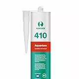 RAMSAUER 410 Aquarium (Transparent) - 310ml Kartusche, Silikon Dichtstoff, Verklebung & Abdichtung von Aquarien, Terrarien & Ganzglas-Konstruktionen, Fliesen, salzwasserbeständig, haftet unter Wasser