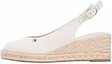 Tommy Hilfiger Damen Wedge Sandalen Slingback mit Keilabsatz, Beige (Classic Beige), 40