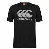 Canterbury Large Logo Superlight T-Shirt für Herren, Black/Gunmetal Grey, L