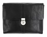 Leonhard Heyden Leder Aktenmappe mit Laptopfach Bergamo Konferenzmappe 6849 Schwarz