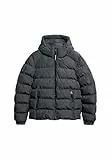 Superdry Herren Sports Steppjacke mit Kapuze Ebenholz L