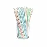 errcom 100 Strohhalme,Party-Trinkhalme,100 Stück, Wiederverwendbare Strohhalme für Party,Geburtstag,Hochzeit, Trinkhalme für Smoothies,Saft,Cocktail