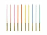 PartyDeco Geburtstagskerzen 14 cm | 10 Stck. - Bunt