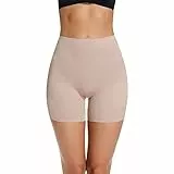 Joyshaper Damen Shorts Unterhose Kurz Hose Miederpants Miederhose Boxershorts Nahtlose Panty Unterwäsche Unter Kleid Rock Beige,S