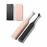 Wondersmile Schallzahnbürste Doppelpack PRO - Elektrische Zahnbürste mit 4 Putzprogrammen - Inkl. smarten Bürstenkopf (Atomic Rose/Ultimate Black)