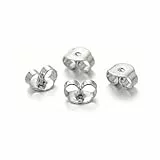 Ohrstecker Verschluss Silber 925, 4 Stück Ohrringverschlüsse, solide Verarbeitung, Stecker Verschluss