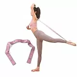 GIMIRO Fitness-Gummiband Segmentiertes Widerstandsband für Yoga Pilates Tanz Stretchband Rehabilitations Spannband (Pink - 8 Loops)
