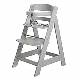 roba Treppenhochstuhl Sit Up III - Mitwachsender Baby Hochstuhl - ab 6 Monaten - Kinderhochstuhl aus Holz taupe - Stuhl bis 50 kg belastbar, 1 Stück (1er Pack)