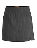 JJXX Damen Jxana Mary Brushed Hw Skirt TLR Rock, Dark Grey Melange/Stripes:Light Grey, 34
