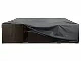 YoungBee Abdeckung für Gartenmöbel, wasserdichte Schutzhülle Anti-UV Abdeckplane für Gartentische Terrassenmöbel, Regenschutz und Staubfest, Schwerlast 420D -Oxford Gewebe 250 * 250 * 90cm